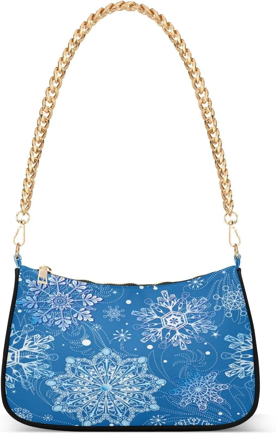 Shoulder Bag for Women Hobo Tote Handbag Gold Chain Crossbody Bag with Zipper Clutch Purse Handbags