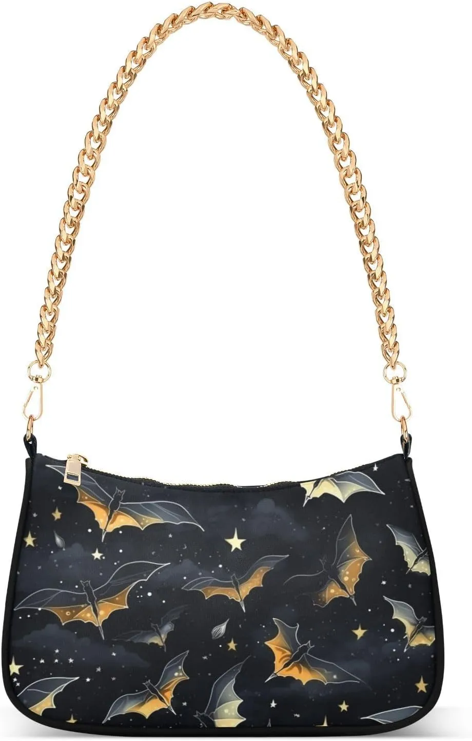 Shoulder Bags for Women Bat Galaxy Star Hobo Tote Handbag Small Clutch Purse with Zipper Closure