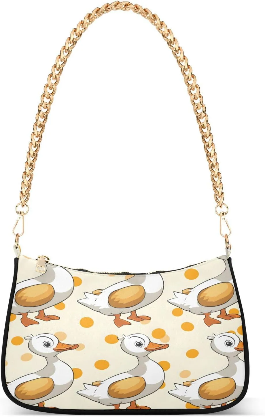 Shoulder Bags for Women Seamless Pattern Of Cartoon Duck Hobo Tote Handbag Small Clutch Purse with Zipper Closure
