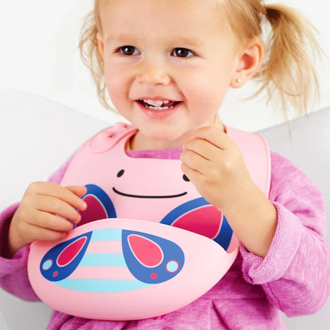 Skip Hop Zoo Fold & Go Silicone Bib 6months to 36months