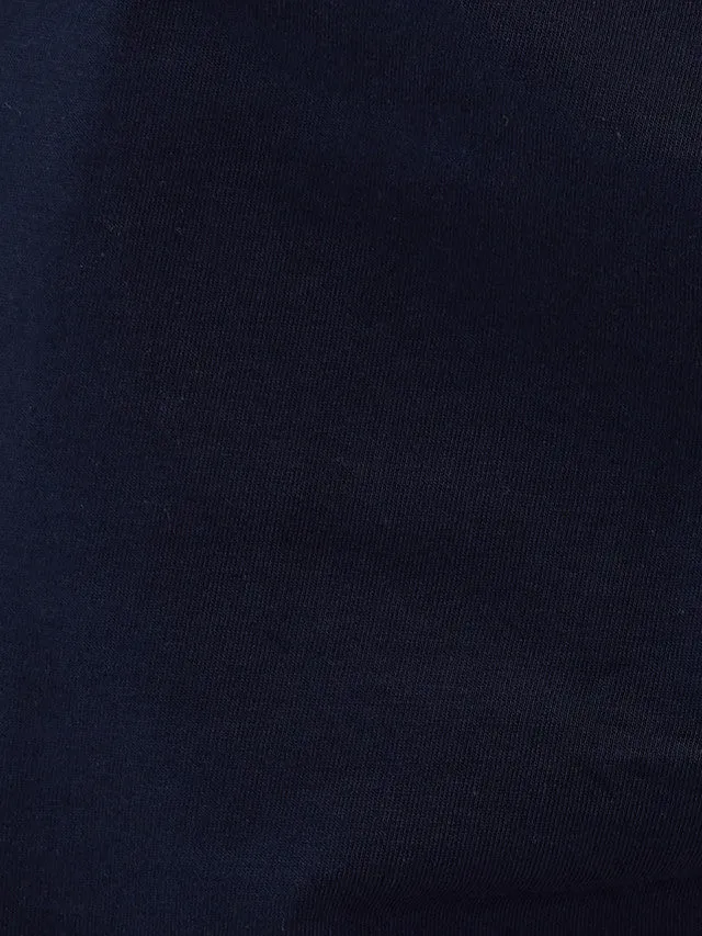 Sleepz Men Blue Solid Cotton T-Shirt with Short