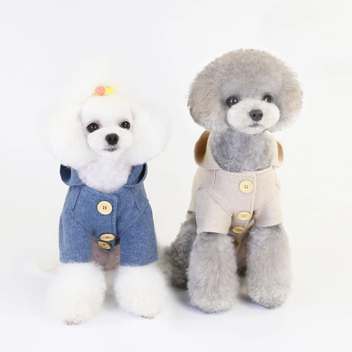 Small dog winter woolen coat fashionable pet clothing