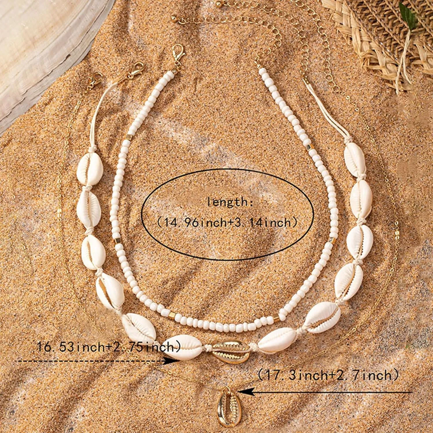Starfish Necklace Gold Shell Necklace Seashell Necklaces for Women Ocean Necklaces Beach Vacation Essentials Summer Outfits Holiday Jewelry Trendy Beach Charms for Women 2025
