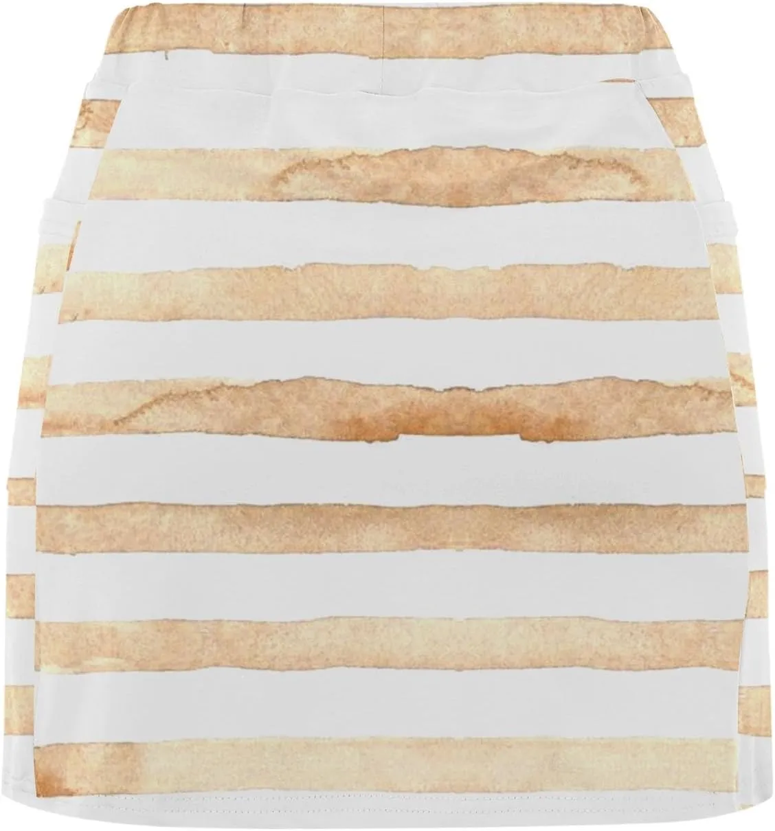 Stretchy Mini Tennis Skorts for Women 2025 Summer Trendy Stripped Print High Elastic Waisted Golf Skirts Workout Beachwear