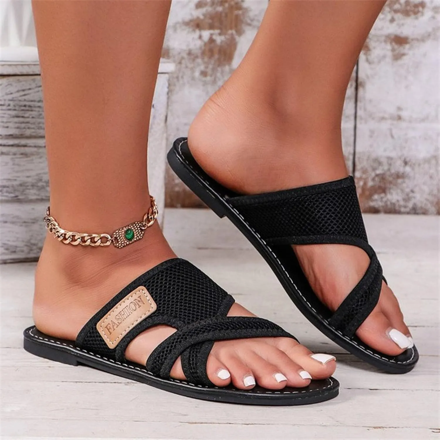 Summer Sandals for Women 2025 Extra Wide Beach Breathable Comfortable Mesh Hollow Mesh Slide Sandls Orthopedic Platform Shoes