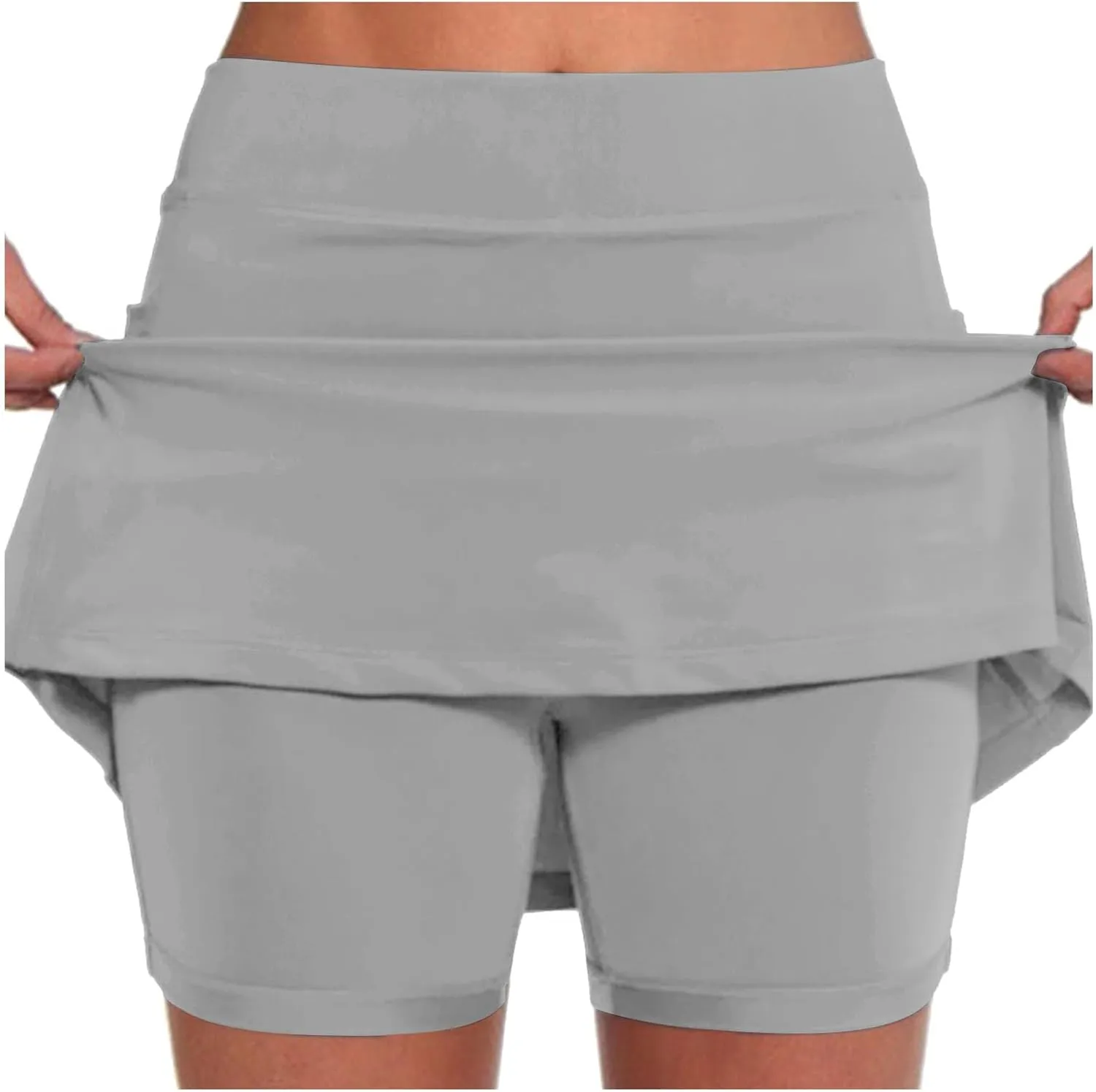 Tennis Skirt for Women with Pockets Yoga Shorts High Waisted Athletic Golf Skorts Running Workout Skirts 2 in 1