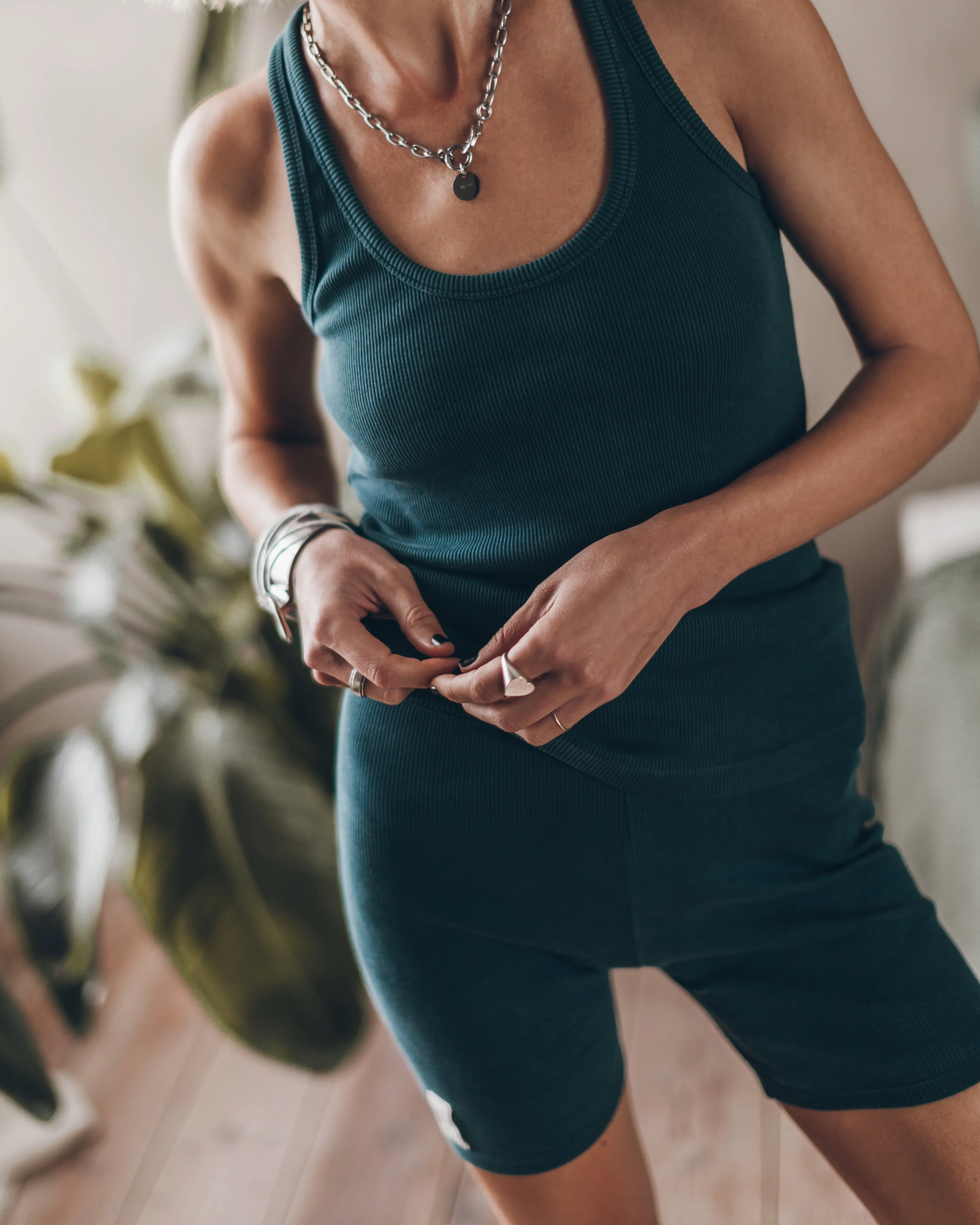 The Teal Ribbed Tank Top
