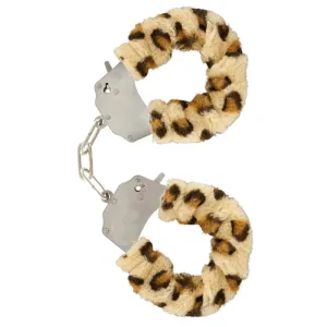 Toyjoy Metal Leopard Furry Fun Wrist Cuffs with 2 Keys