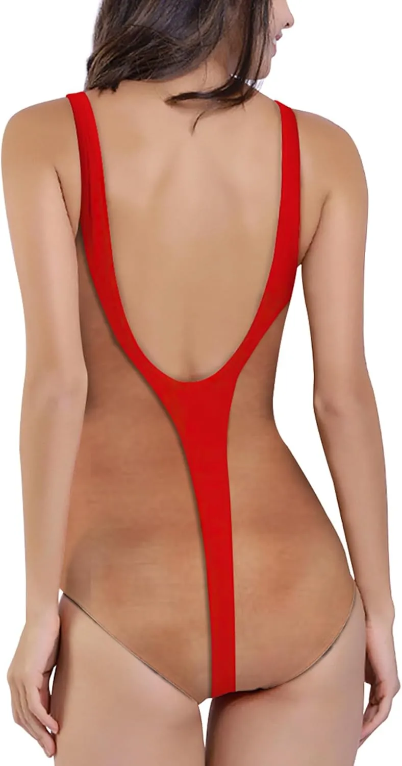 uideazone Women Funny Swimsuit Hairy Body Chest Printed Hippie Swimsuits Bathing Suit One Pieces Swimwear Monokini