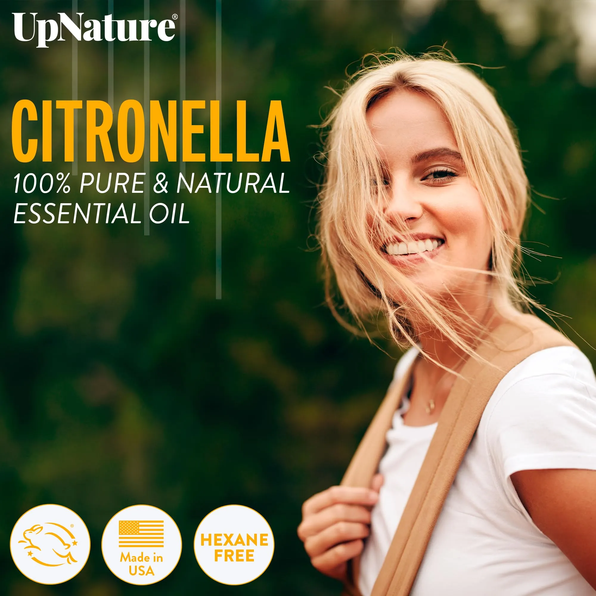 UpNature Citronella Essential Oil 4oz   100% Pure Citronella Oil for Natural Mosquito Spray & Soap