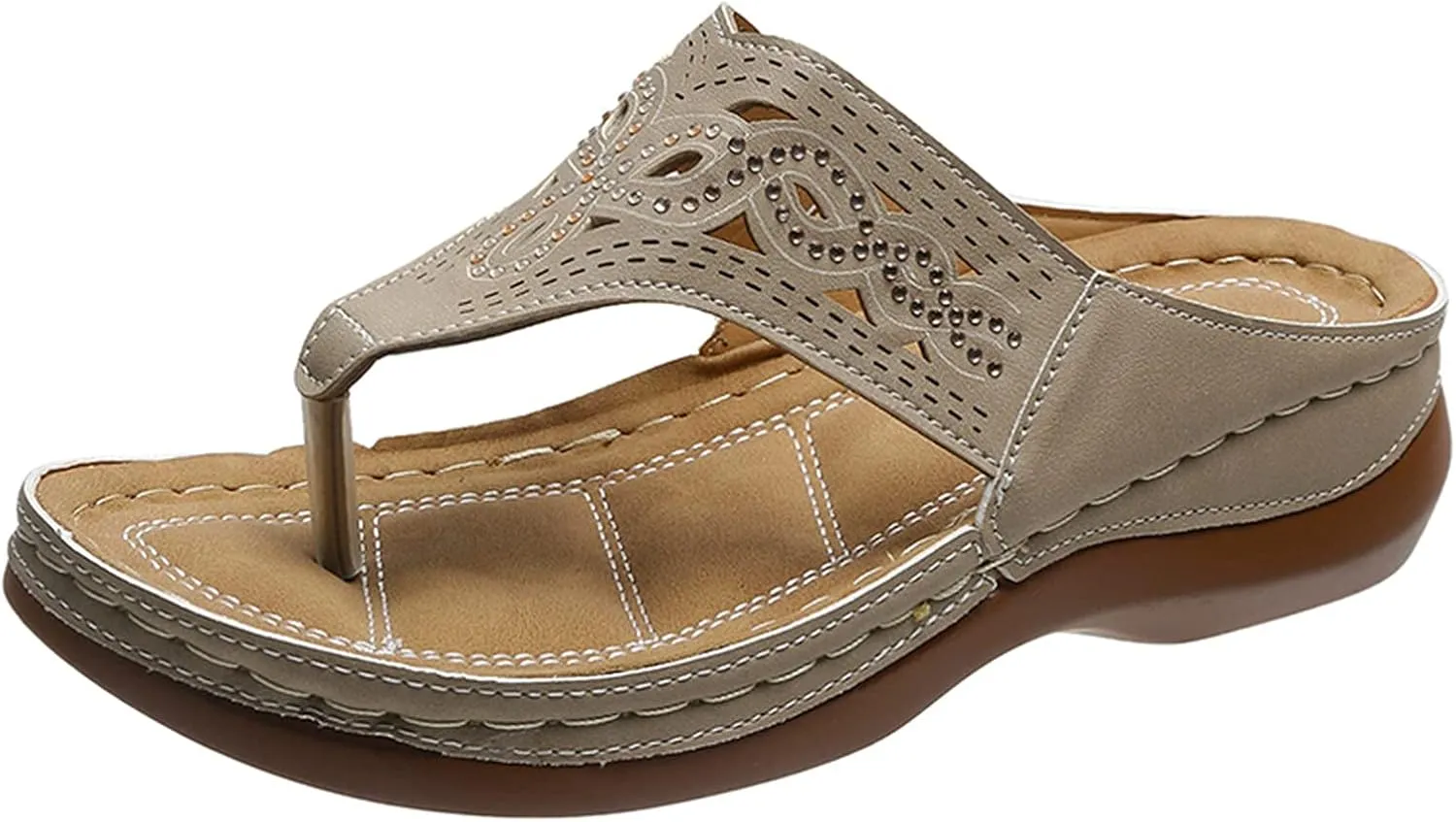 Wedge Sandals for Women Summer Dressy Orthopedic Sandals 2024 Open Toe Platform Sandals Casual Comfortable Flat Shoes