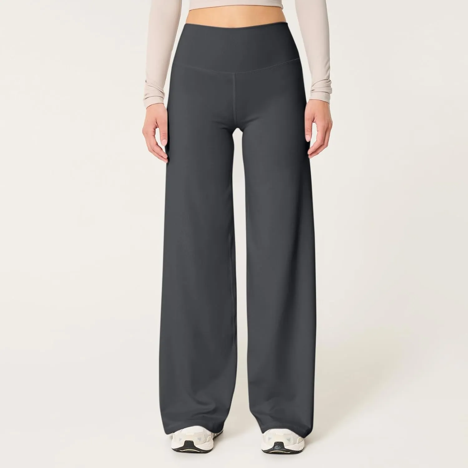 Wide Leg Yoga Pants for Woman Stretch High Waist Workout Palazzo Pants Comfy Loose Lounge Casual Trousers with Pocket