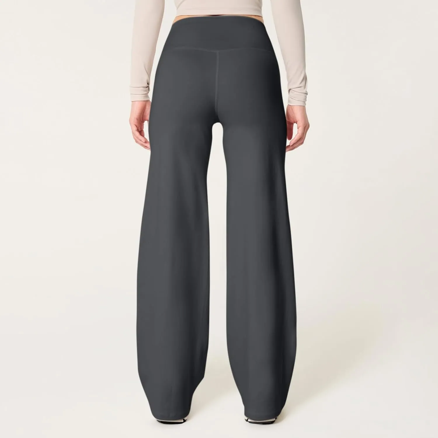 Wide Leg Yoga Pants for Woman Stretch High Waist Workout Palazzo Pants Comfy Loose Lounge Casual Trousers with Pocket