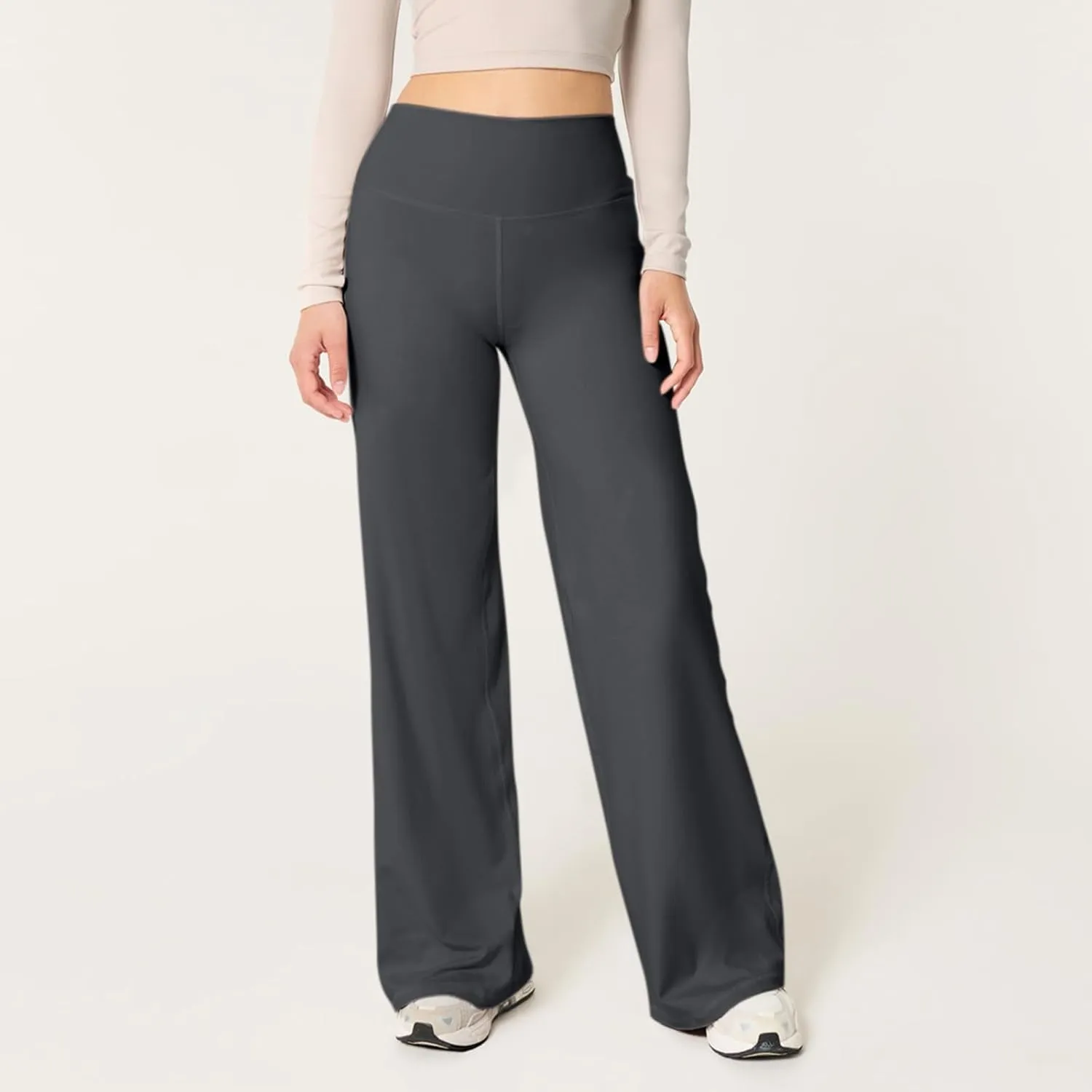 Wide Leg Yoga Pants for Woman Stretch High Waist Workout Palazzo Pants Comfy Loose Lounge Casual Trousers with Pocket
