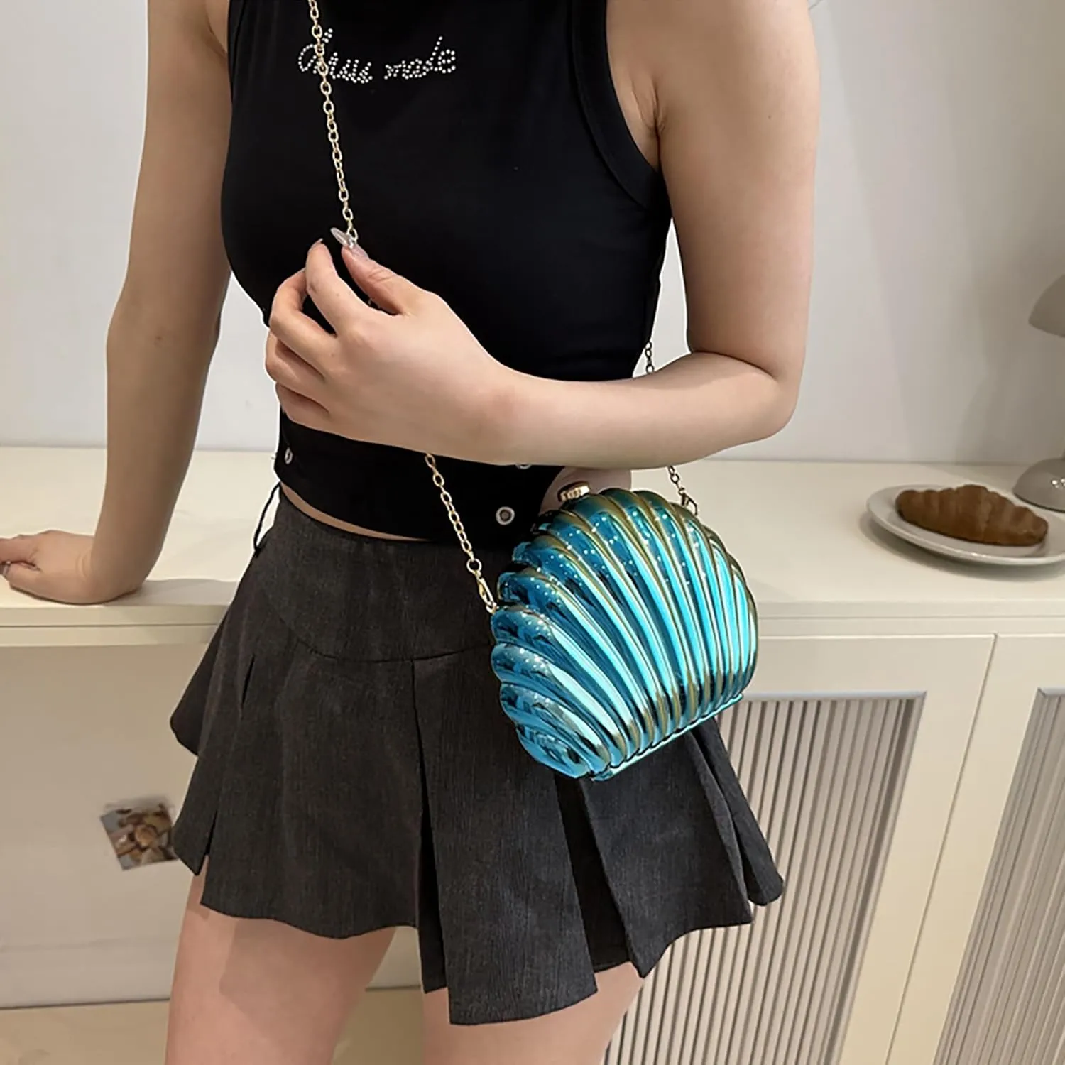 Women Evening Bag Clutch Tote Chain Shoulder Handbag Purse