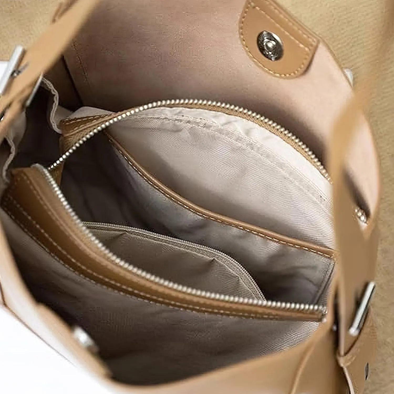 Women's Bucket Bag Purse Small Hobo Shoulder Bag Vegan PU Leather Tote Bag