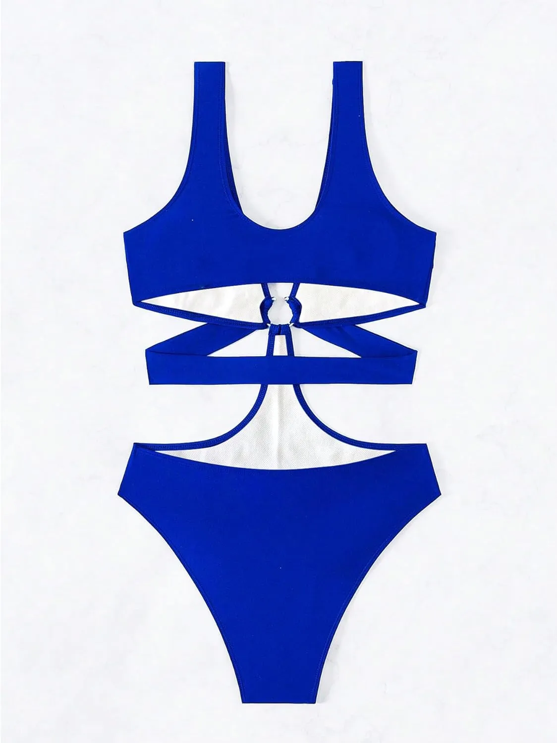 Women's Hollow Out Bathing Suit Cut Out Knot Summer Swimsuit Bikinis One Piece
