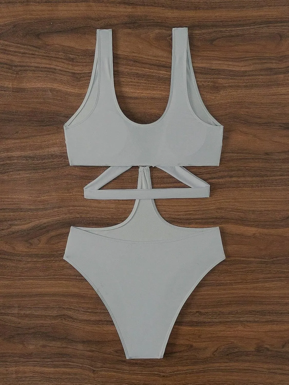 Women's Hollow Out Bathing Suit Cut Out Knot Summer Swimsuit Bikinis One Piece