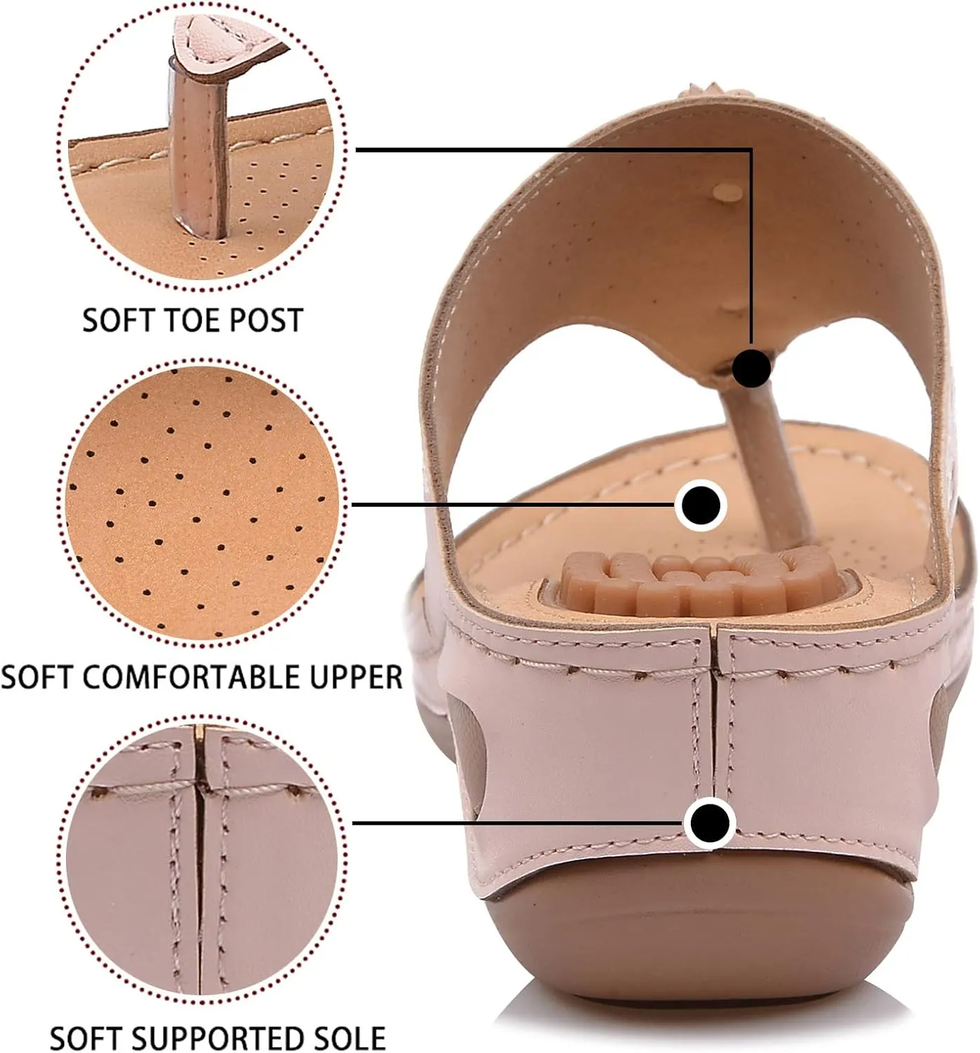 Womens Orthopedic Sandals With Arch Support Summer Casual Flip Flops Adjustable Buckle Beach Walking Shoes Breathable Mesh Quick Dry Sport Sandals Orthopedic Shoes for Women