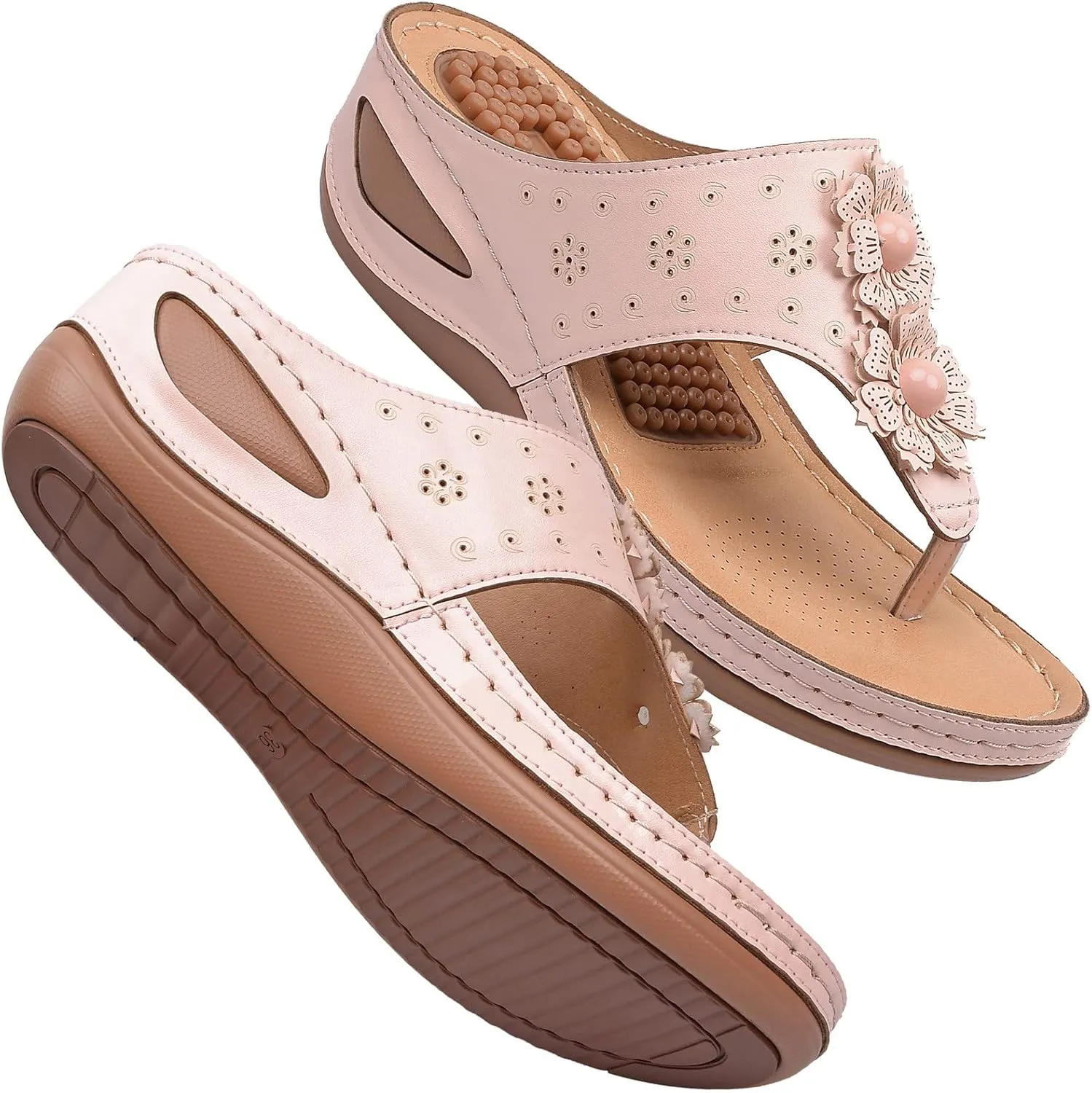 Womens Orthopedic Sandals With Arch Support Summer Casual Flip Flops Adjustable Buckle Beach Walking Shoes Breathable Mesh Quick Dry Sport Sandals Orthopedic Shoes for Women