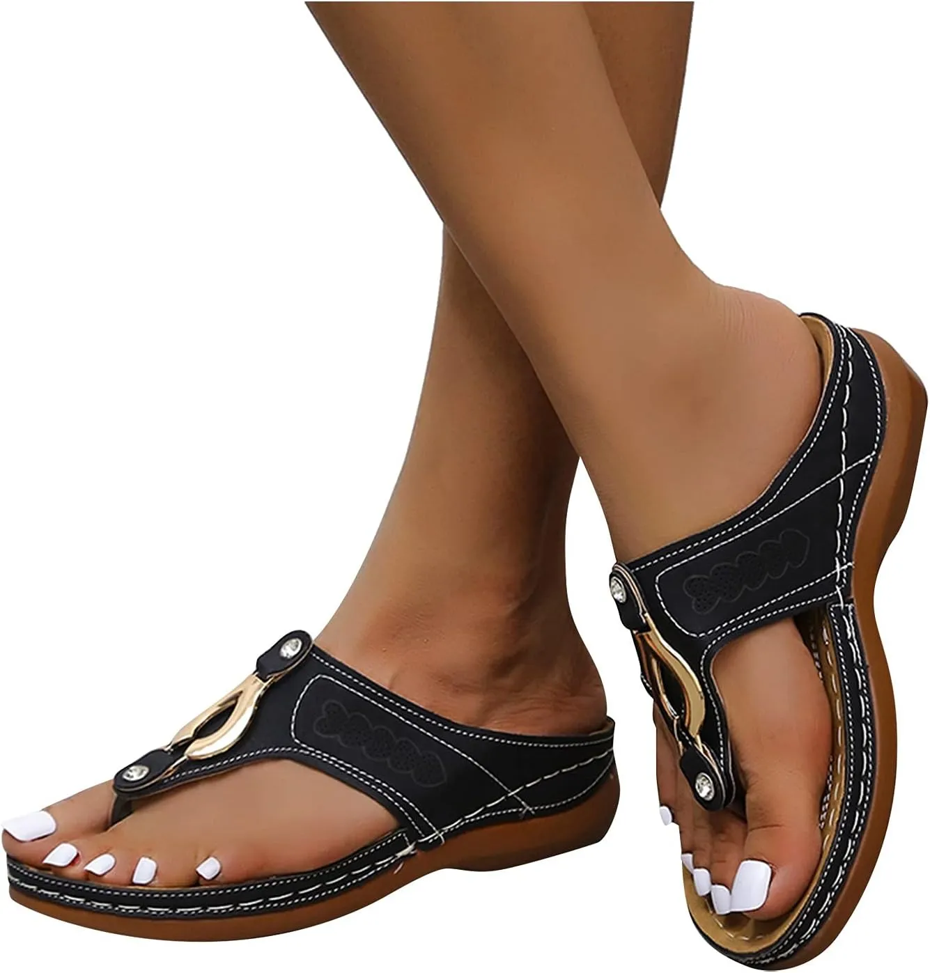 Womens Orthopedic Sandals with Back Strap and Arch Support Orthopedic Wedge Sandals for Women 2025 Ortopedicos Shoes Woman Orthotic Womens Summer Strappy Sandals Orthopedic Female Sandals for Women