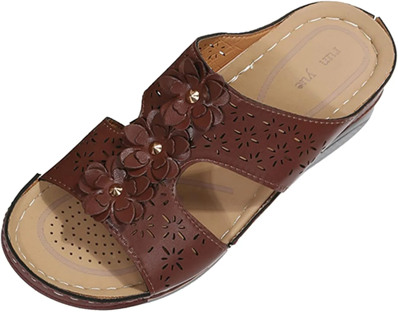 Womens Sandals with Arch Support Orthopedic Sandals Dressy Summer latforms Flats Pillow Slides Wide Anti Slip Shoes