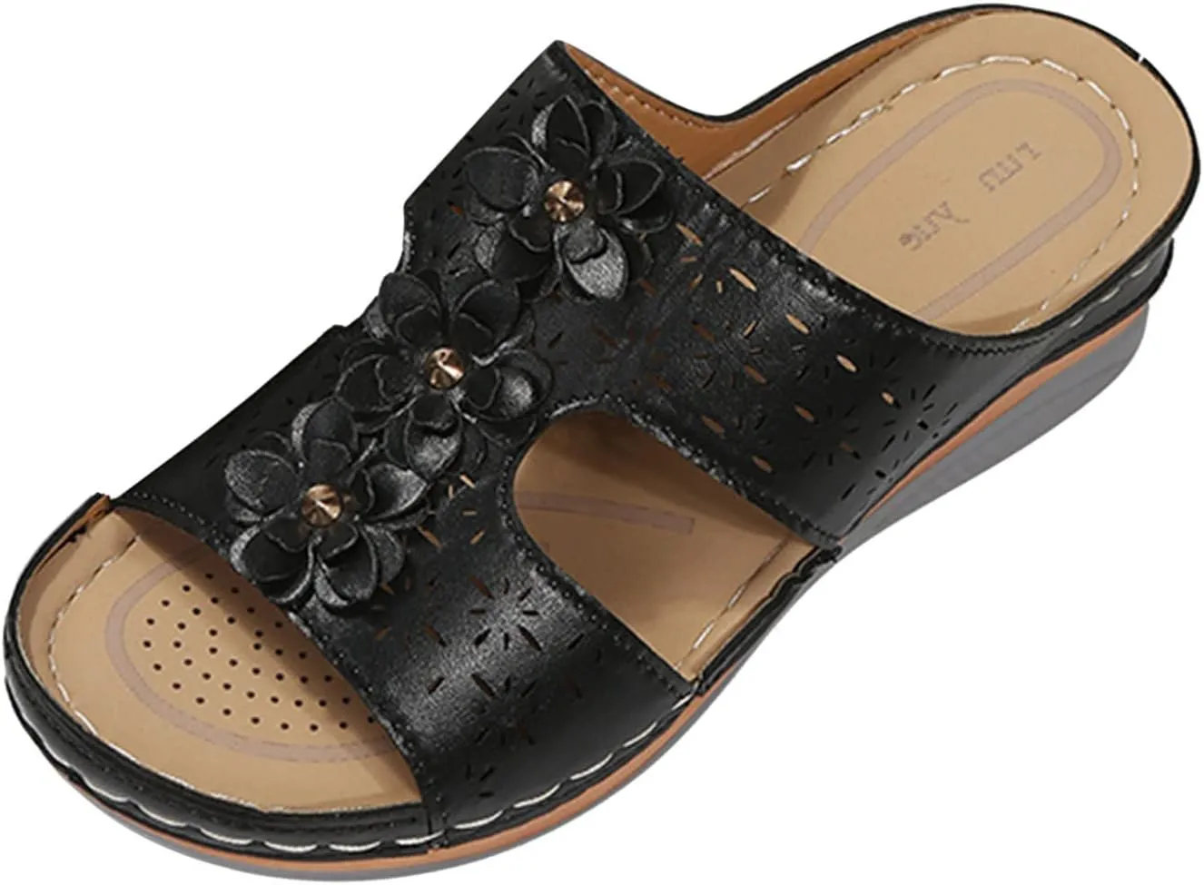 Womens Sandals with Arch Support Orthopedic Sandals Dressy Summer latforms Flats Pillow Slides Wide Anti Slip Shoes