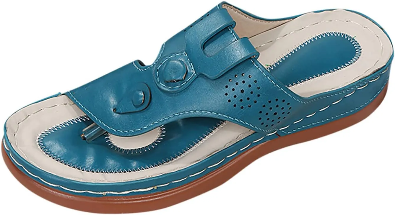 Womens Wedge Sandals Dressy Summer Sandals Platform Flip Flops Comfortable Orthopedic Sandals with Arch Support