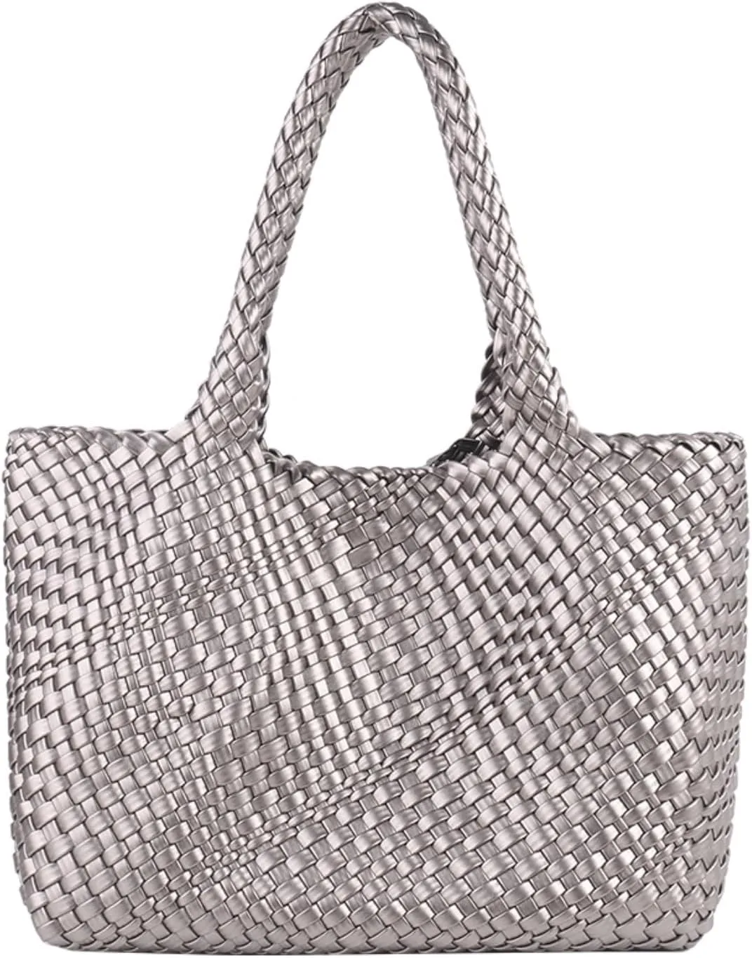 Woven Bag for WomenVegan Leather Handwoven Tote Bags with Purse Shopper Bag Large Shoulder bag