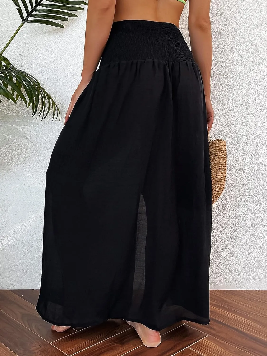 ZAFUL Beach Cover Ups for Women Split Thigh Swim Bathing Suit Summer Vacation Maxi Skirt Swimsuit Coverup 2025